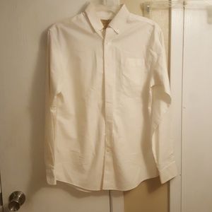 Asos white button down dress shirt